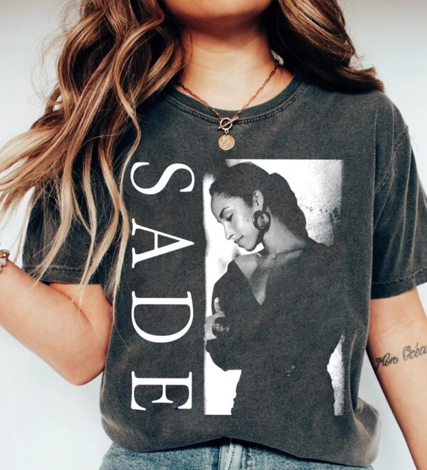 Sade Vintage 90s T-Shirt, Sade Concert Shirt, Sade Pop Music Fan shirt, Sade Gifts for Men Women Unisex Tee, Sade Adu Gift Merch - Image 2