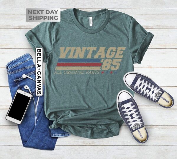 Retro 40th Birthday Gift for Men, Vintage 1985 T-Shirt, 40 Years Old Gift, Classic Eighties Tee, 40 Birthday Present for Him, Dad, Husband - Image 5