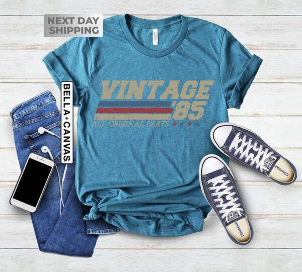 Retro 40th Birthday Gift for Men, Vintage 1985 T-Shirt, 40 Years Old Gift, Classic Eighties Tee, 40 Birthday Present for Him, Dad, Husband - Image 4