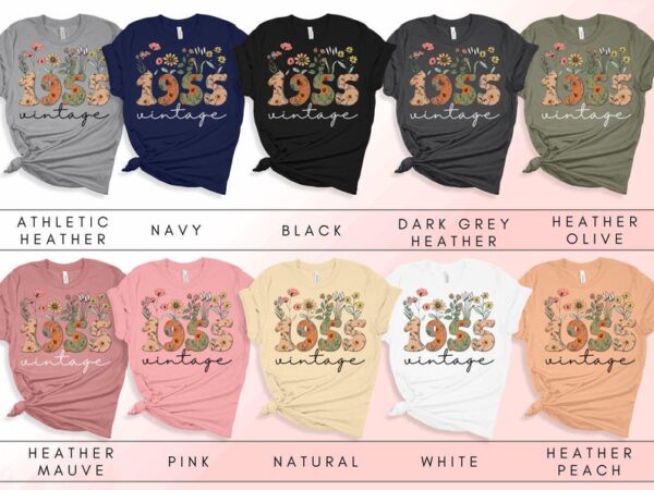 70th Birthday Shirt, Vintage 1955 Shirt, 70th Birthday Gift For Women, 70th Birthday Gift For Men, 70th Birthday Friend, 70th Birthday Woman - Image 5