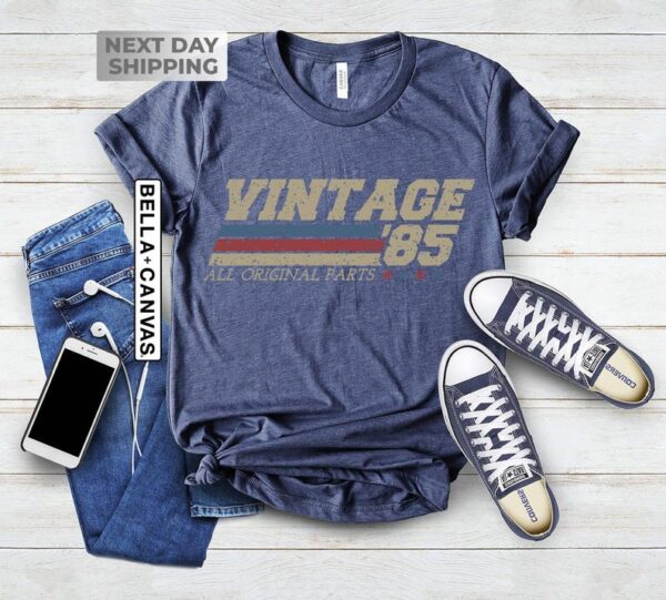 Retro 40th Birthday Gift for Men, Vintage 1985 T-Shirt, 40 Years Old Gift, Classic Eighties Tee, 40 Birthday Present for Him, Dad, Husband - Image 3