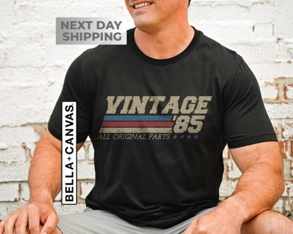 Retro 40th Birthday Gift for Men, Vintage 1985 T-Shirt, 40 Years Old Gift, Classic Eighties Tee, 40 Birthday Present for Him, Dad, Husband - Image 2