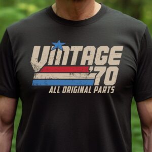 Retro 55th Birthday Gift for Men, Vintage 1970 T-Shirt, 55 Years Old Gift, Classic Eighties Tee, Birthday Present for Him, Dad, Husband G-70
