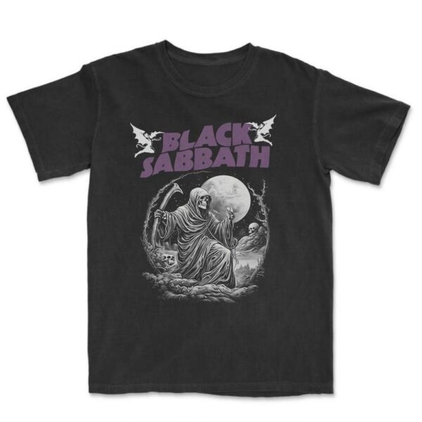 Vintage 80s Black Sabbath Band Tee, Band Heavy Metal Shirt - Image 2