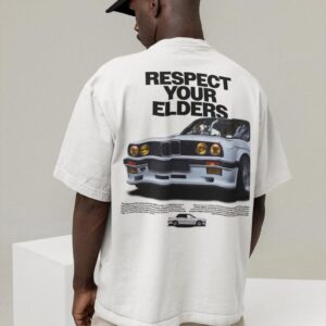 Retro BMW E30 T-Shirt Classic Euro Car Graphic Tee for JDM & Vintage Car Enthusiasts, 80s Streetwear Style Shirt